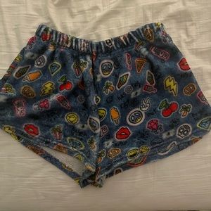 plush pj shorts